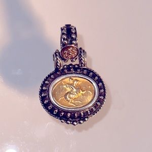 Tagliamonte 925 and 14K gold pendant